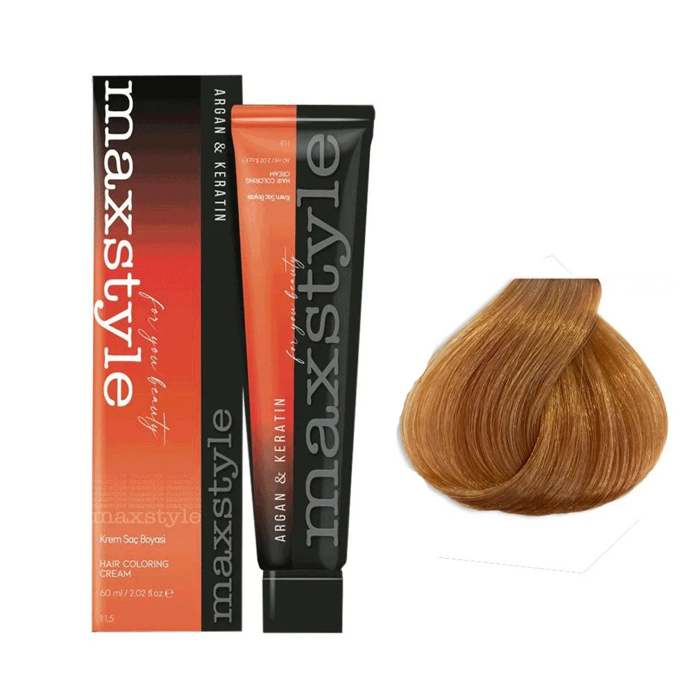 Maxstyle Argan Keratin Saç Boyası 8.34 Açık Karamel x 2 Adet