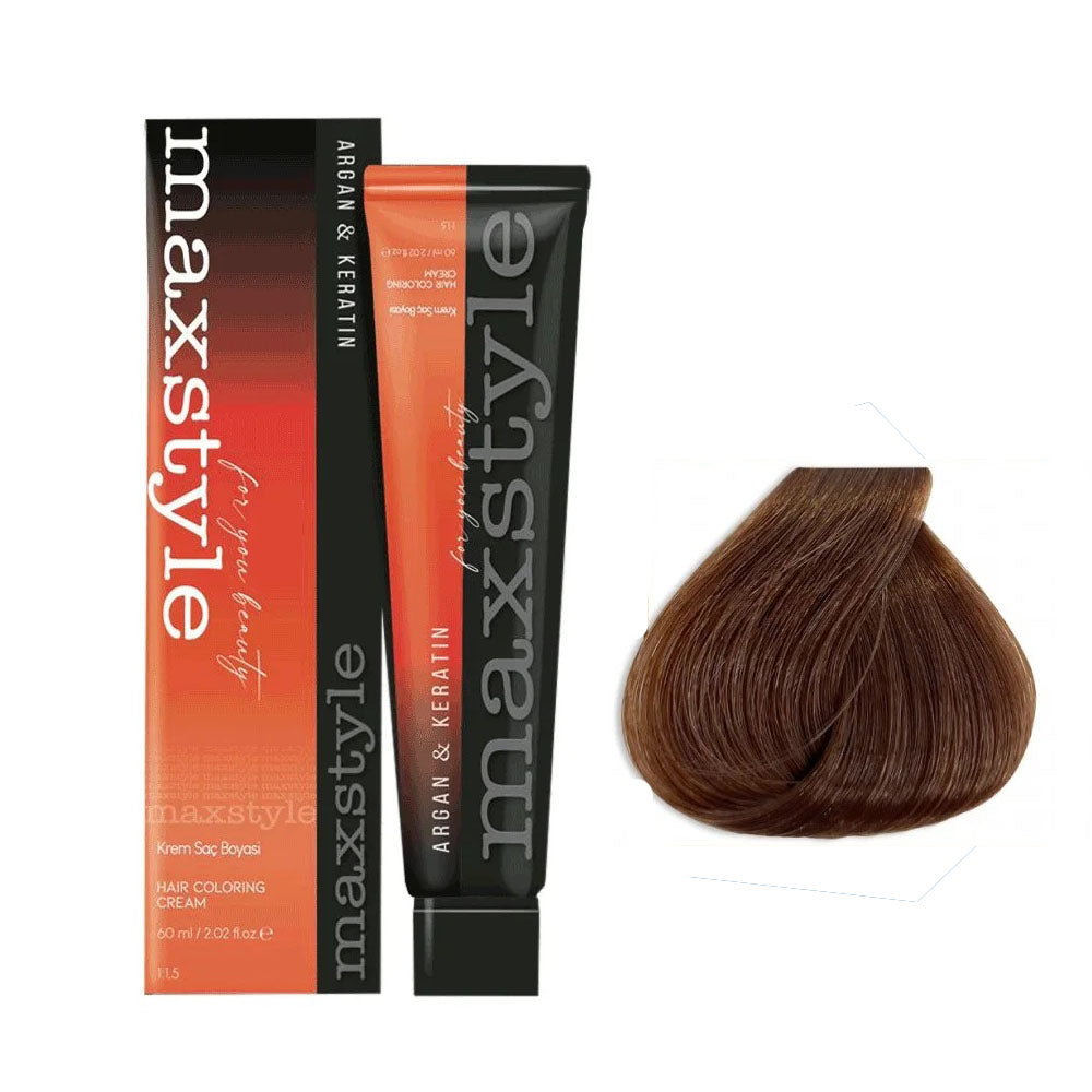 Maxstyle Argan Keratin Saç Boyası 8.77 Altın Açık Kahve x 2 Adet