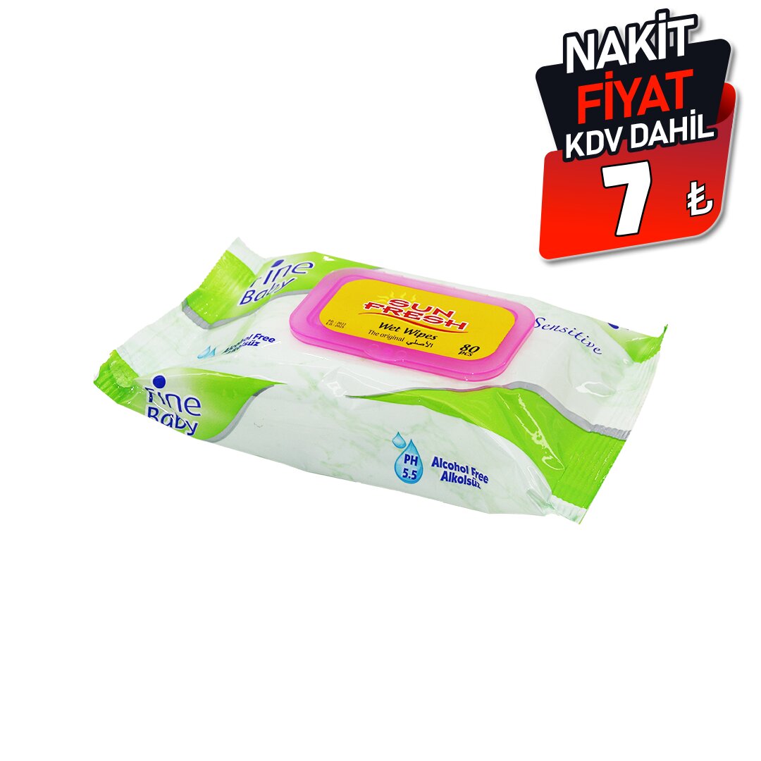 80 Pcs Sensi̇ti̇ve Islak Mendi̇l