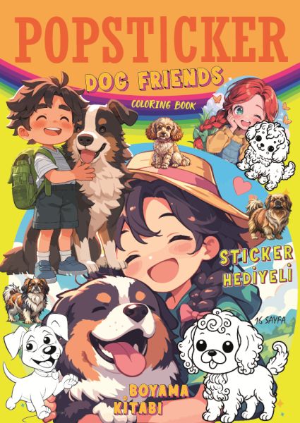 Dog Friends Boyama Kitabı Popsticker  (4022)