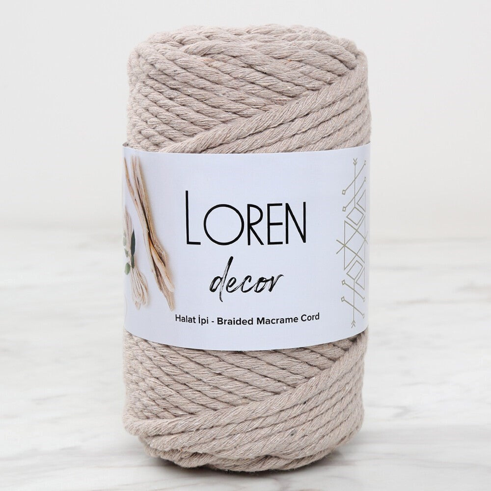 Loren Decor 3 Büküm Makrome İpi Bej - L049