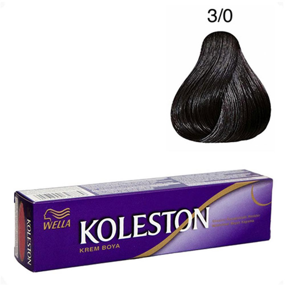 Koleston Tüp Boya  3/0 Koyu Kahve x 4 Adet + Sıvı Oksidan 4 Adet