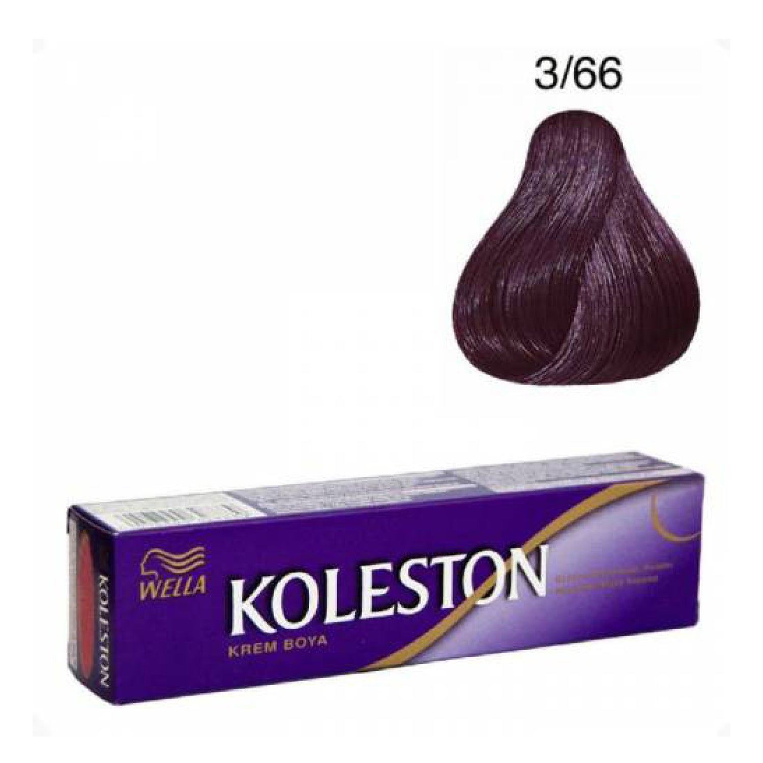 Koleston Tüp Boya  3/66 Patlıcan Moru  x 2 Adet + Sıvı Oksidan 2 Adet