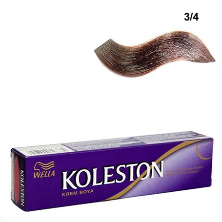 Koleston Tüp Boya  3/4 Koyu Kestane x 3 Adet + Sıvı Oksidan 3 Adet