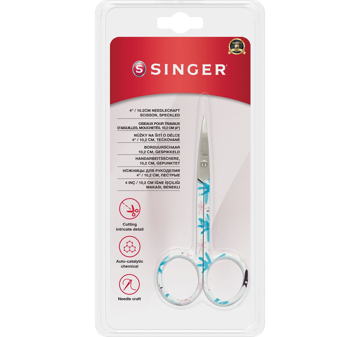 Kıvrık Uçlu Renkli Nakış Makası