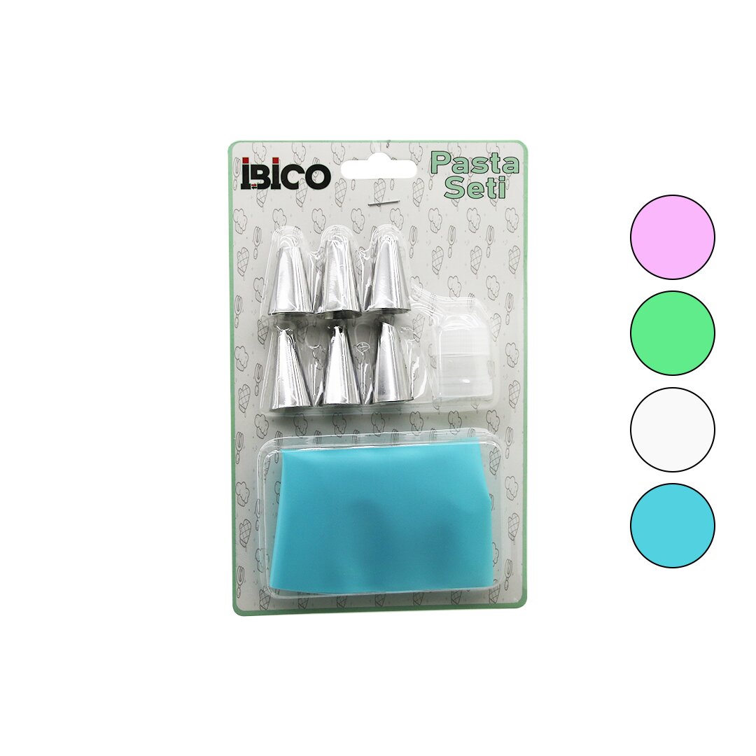 8pcs  Pasta Süsleme Seti̇  1ad-krema Torbasi - 6ad-metal + 1ad-plasti̇k Uç