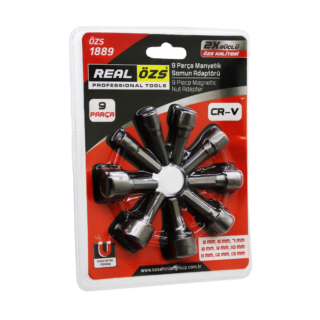 9  Parça   - 5-13 Mm Manyeti̇k Somun Sökme - çati Adaptörü