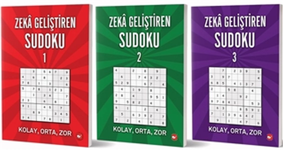 Zeka Geliştiren Sudoku Seti (3 Kitap Takım)  (4022)