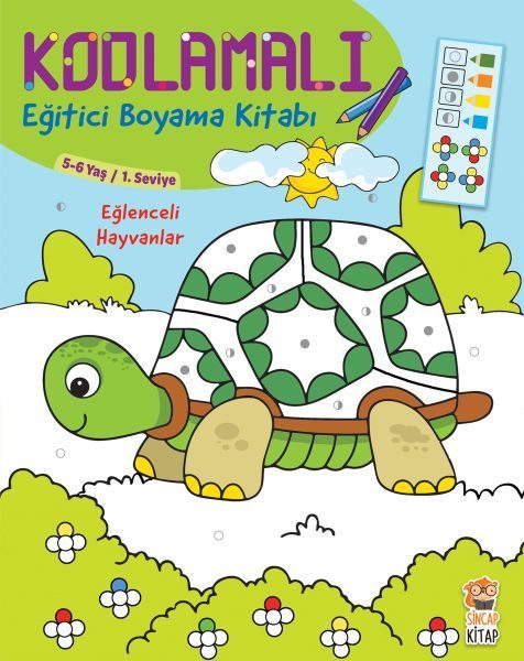 Kodlamalı Eğitici Boyama Kitabı - Eğlenceli Hayvanlar  (4022)