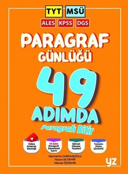 YZ Yayınları TYT MSÜ KPSS DGS ALES 49 Günde Paragrafın Günlüğü  (4022)