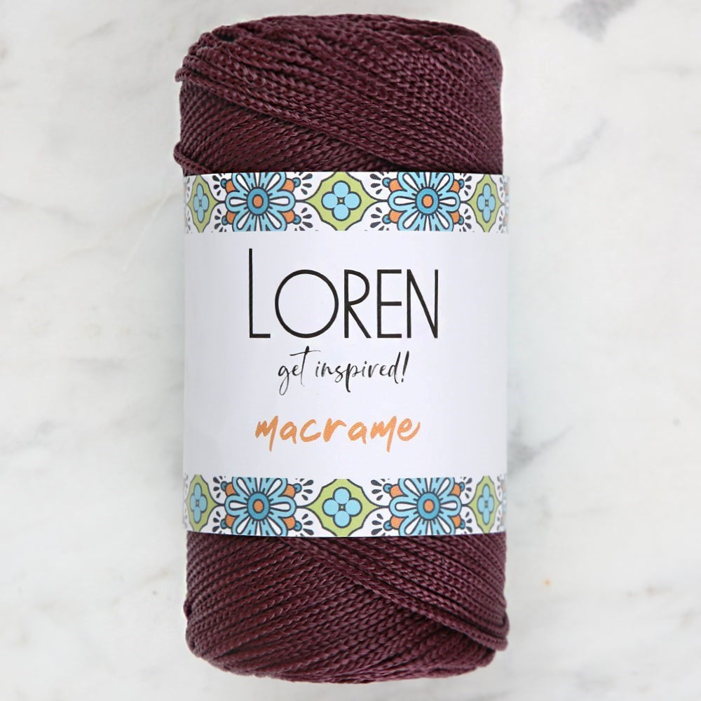 Loren Macrame Koyu Bordo El Örgü İpi - RM115