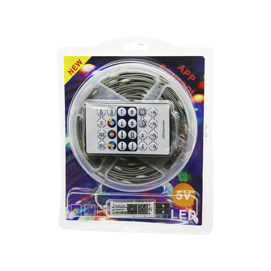 9mt  Kumandalı - Usb Lı  Rgb şerıt Led  0.4w/m - 20lm/led   -20+55°c