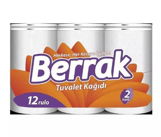 Berrak Tuvalet Kağıdı 2 Katlı 12 Li  x 4 Adet