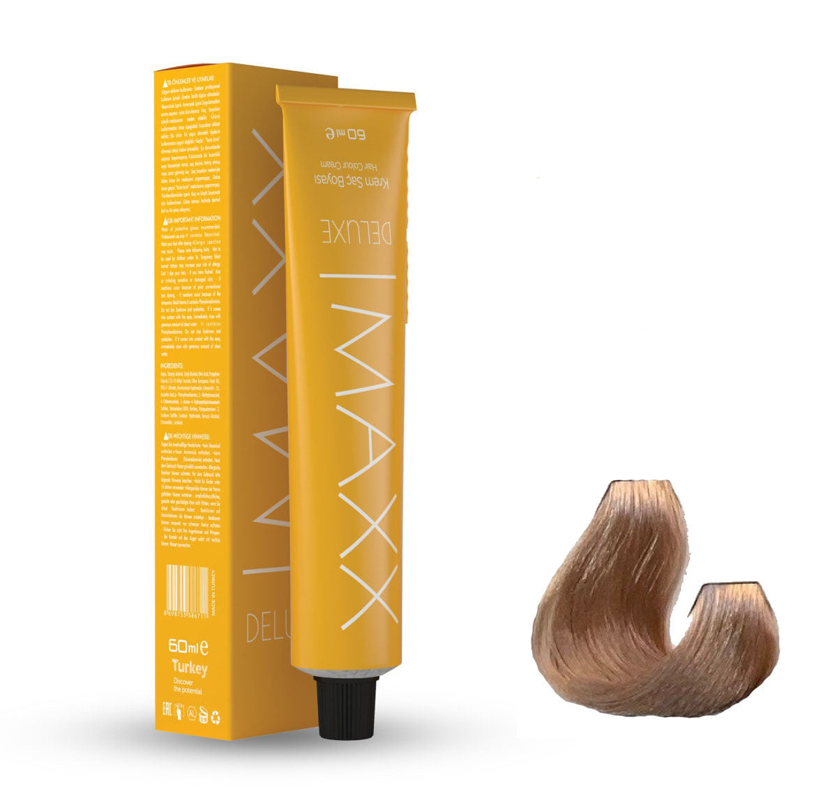 Maxx Deluxe Tüp Boya 911 Extra Açıcı Sarı 60 ml x 4 Adet + Sıvı Oksidan 4 Adet