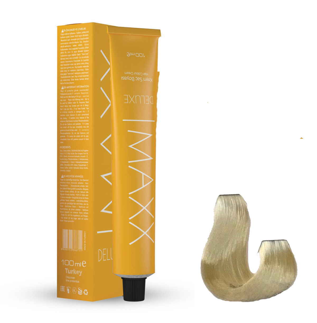 Maxx Deluxe Tüp Boya 912 Ultra Açıcı Sarı 60 ml + Sıvı oksidan