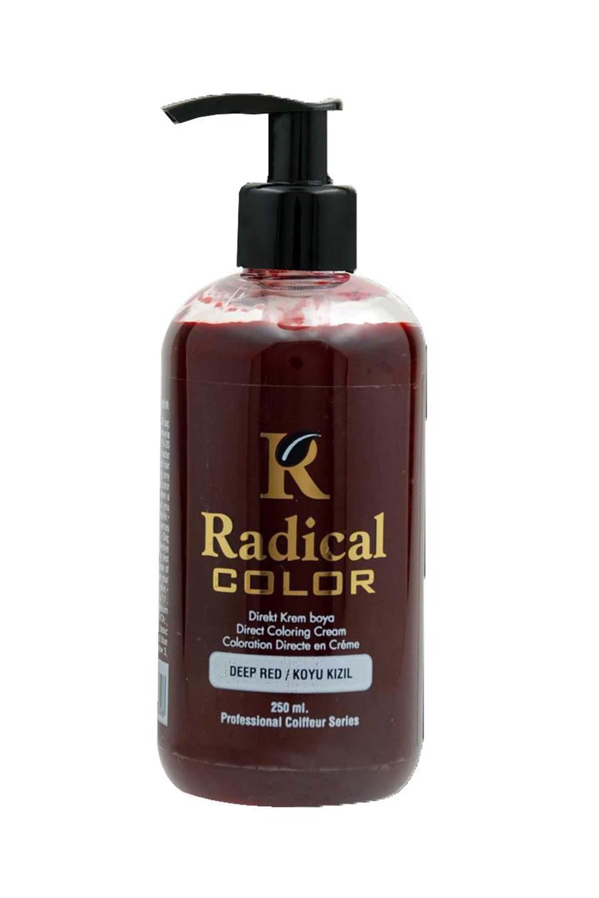 Radical Color Su Bazlı Saç Boyası 250 ml Deep Red x 4 Adet