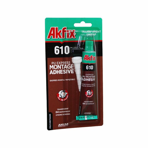 Şeffaf Ekspres Montaj Yapıştırıcı Tüp 50 Ml - 30 Adet