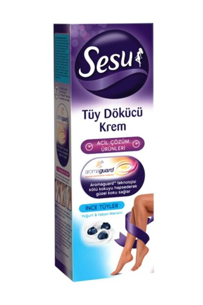 Sesu Tüy Dökücü Krem İnce Tüy 100 ML x 3 Adet