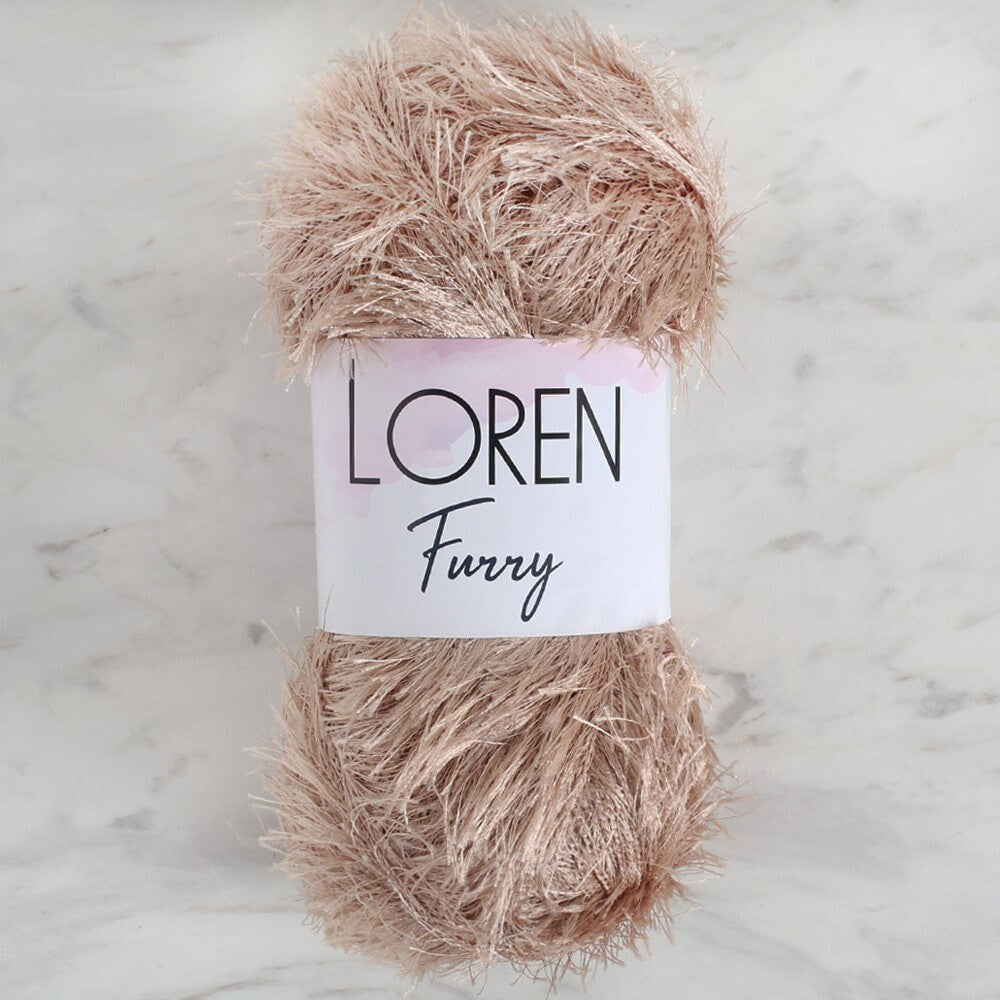 Loren Furry Bej El Örgü İpi - RF053 - 34060