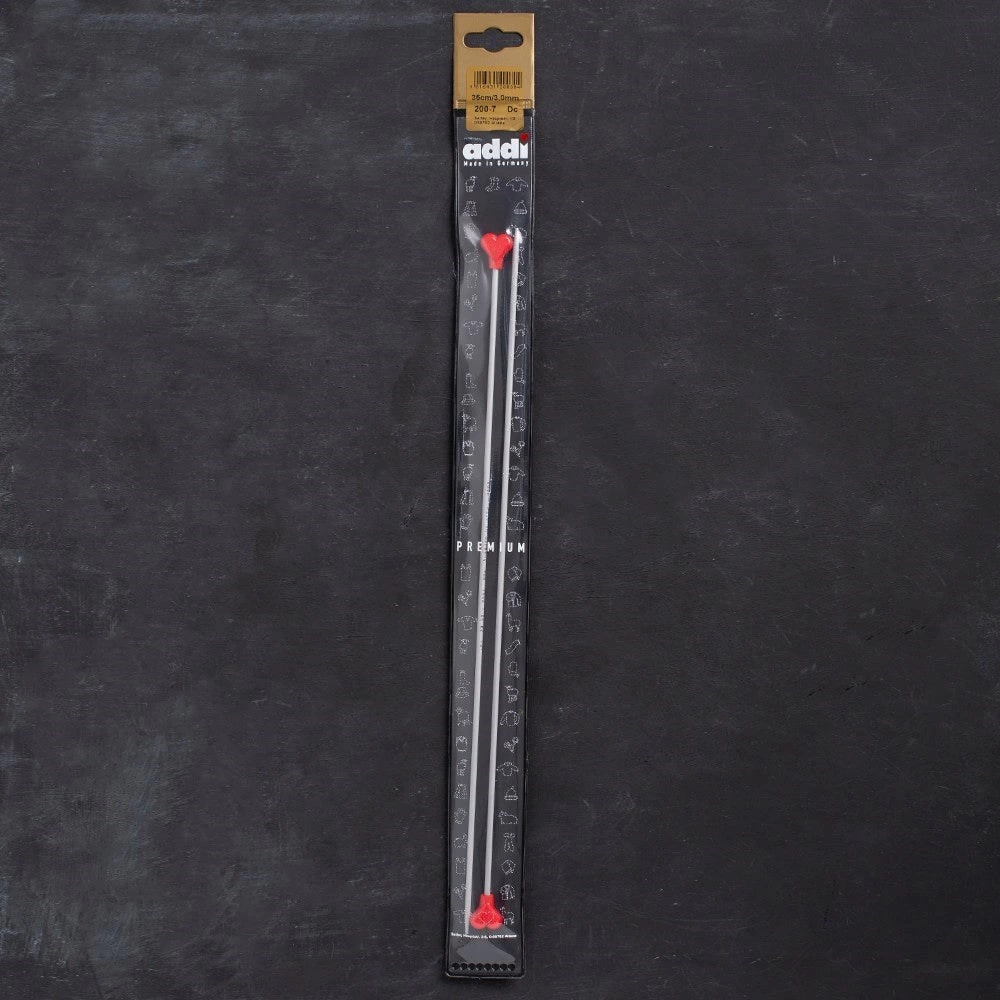 Addi Kalpli 3mm 35cm Klasik Alüminyum Örgü Şişi -