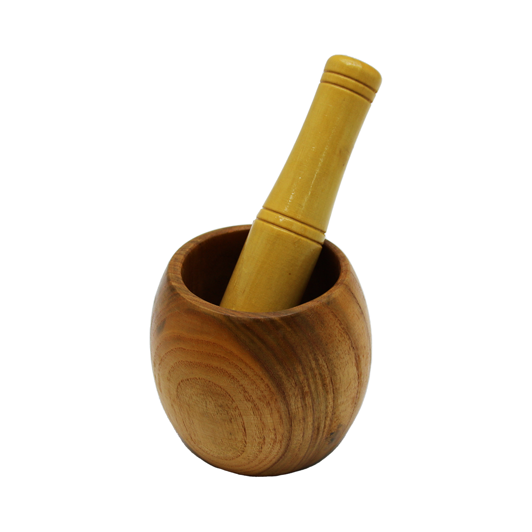 Ahşap Bambu Havan Sarimsak Dövecek