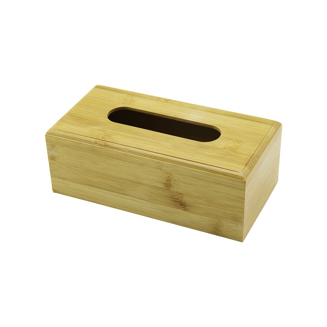 Ahşap - Bambu Peçeteli̇k Kutu 11.6 X 22.8cm Alt Kapakli = Kayar Kanalli - Aç-kapa