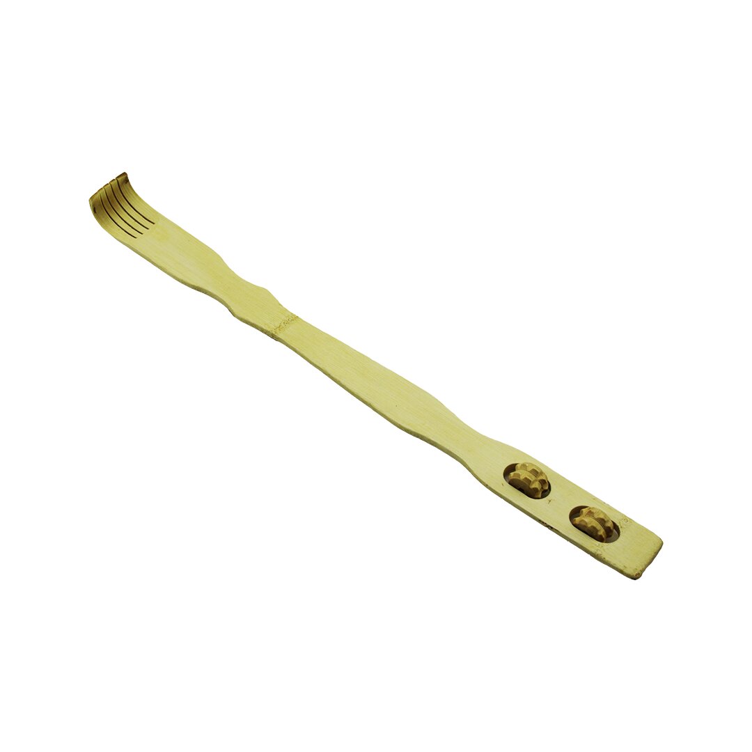 Ahşap Sirt Kaşima - Kaşiyici 2i̇n1 Kullanim= çi̇ft Tekerli̇  - El Ti̇pi̇ Başlik 45cm