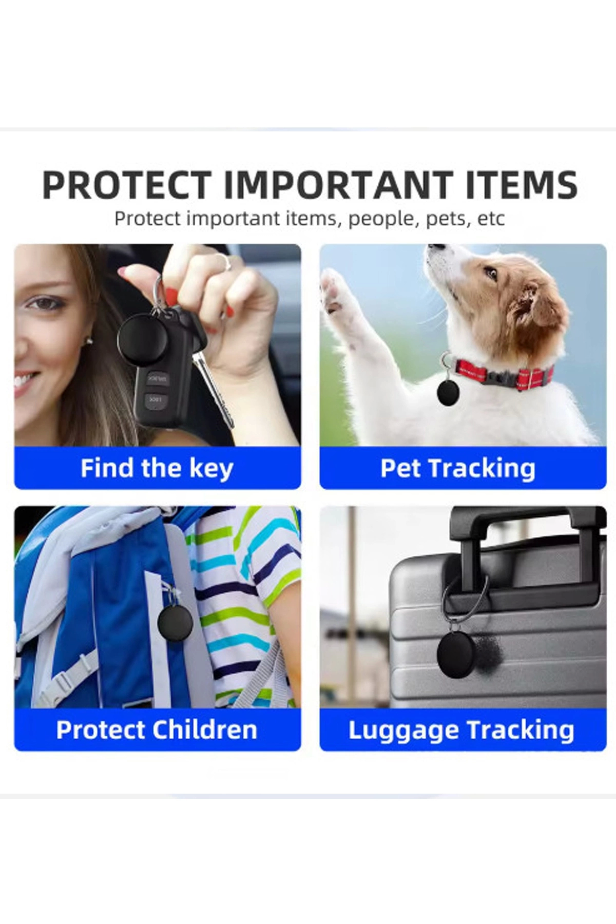 Airtag Android Konum Belirleme Akıllı Takip Cihazı Smart Finder Beyaz