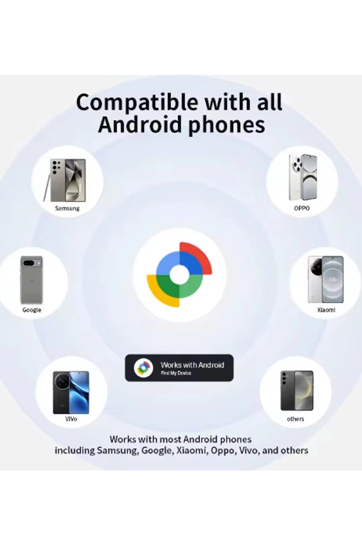 Airtag Android Konum Belirleme Akıllı Takip Cihazı Smart Finder Beyaz