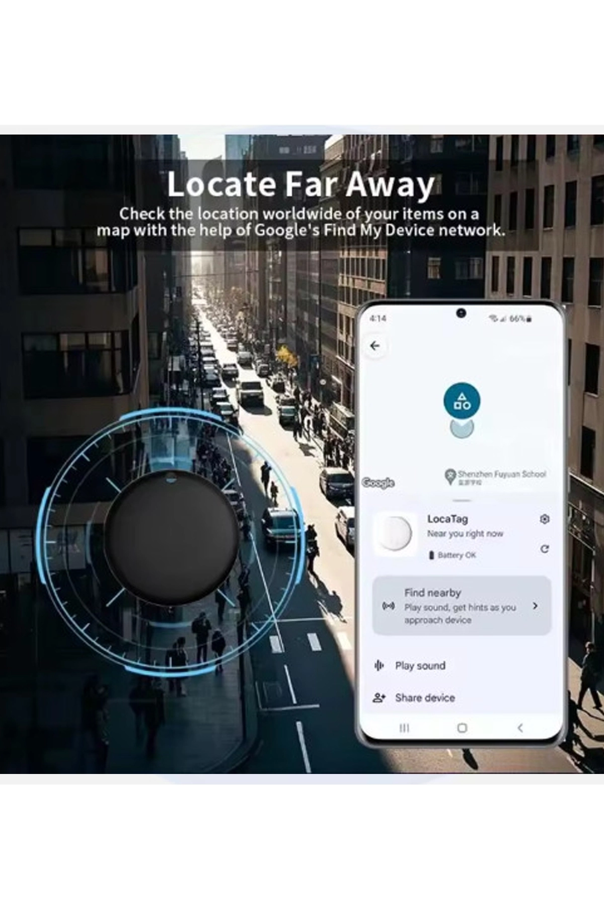 Airtag Android Konum Belirleme Akıllı Takip Cihazı Smart Finder Siyah