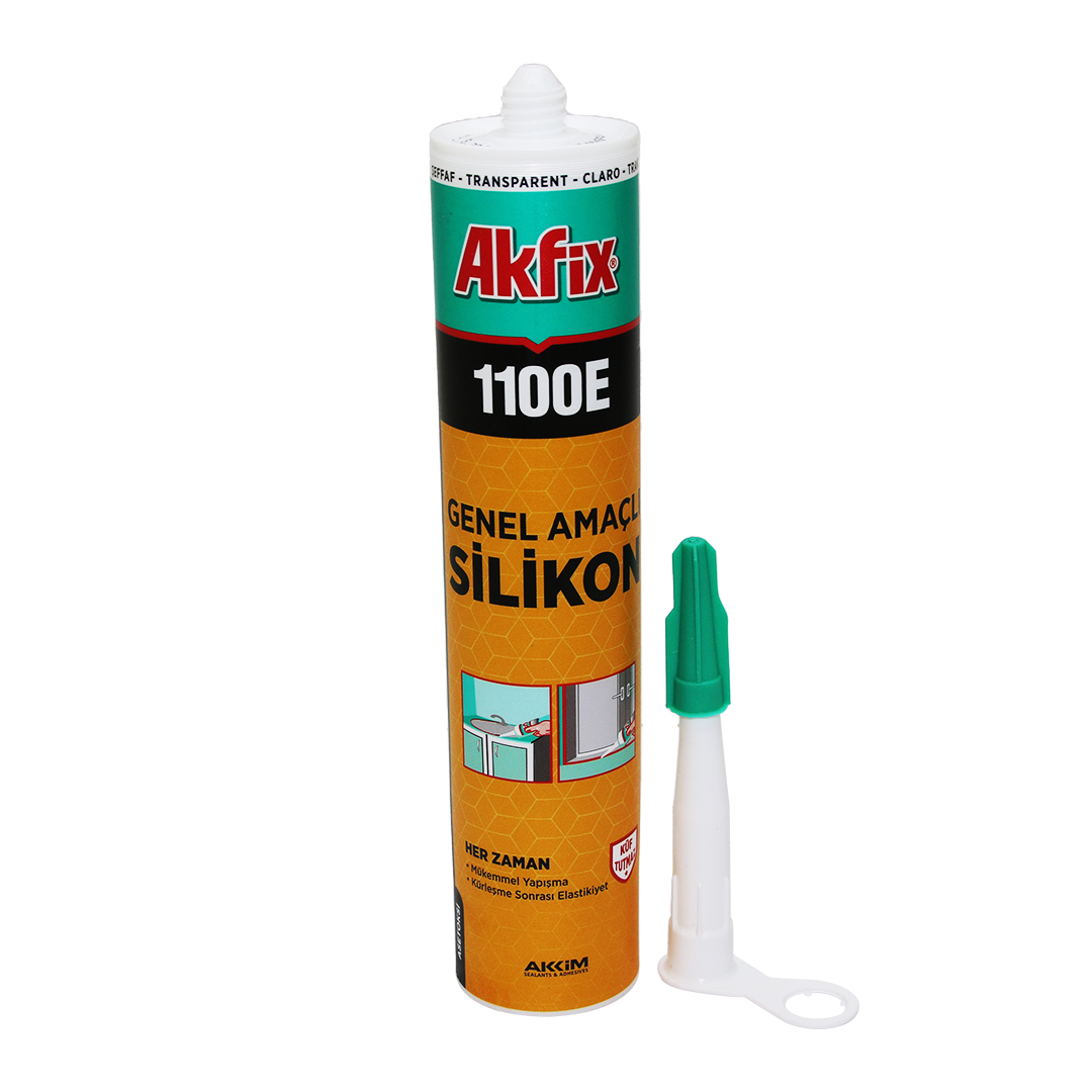 Akfi̇x 1100e şeffaf Genel Amaçli üni̇versal Si̇li̇kon 280 Gr