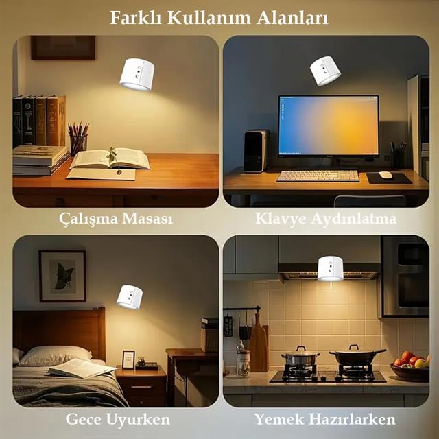 AL-SK-BD80A Çift Yönlü Kumandalı Duvar Aplik Çalışma Lambası 3000K-4000K-6500K