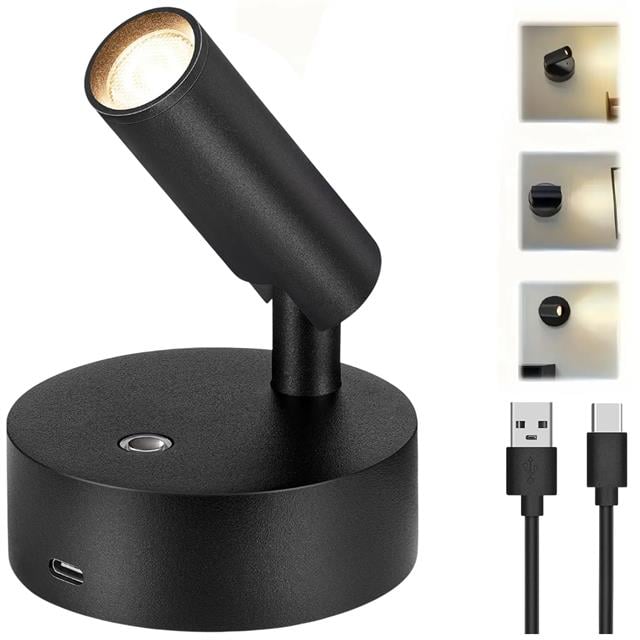AL-XYD05 Çok Fonksiyonlu Dokunmatik Şarjlı 1200mAh Duvar Aplik 3000K-4000K-6500K TYPE-C Şarj Girişl