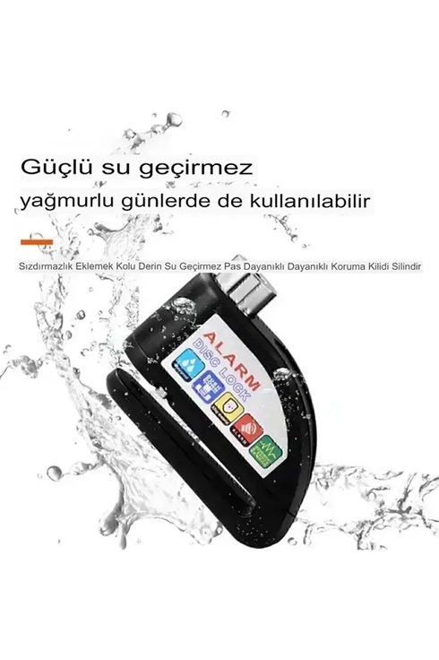 Alarmlı Disk Kilidi Motorsiklet Scooter Bisiklet Sesli Alarm 110 Desibel Yüksek Ses