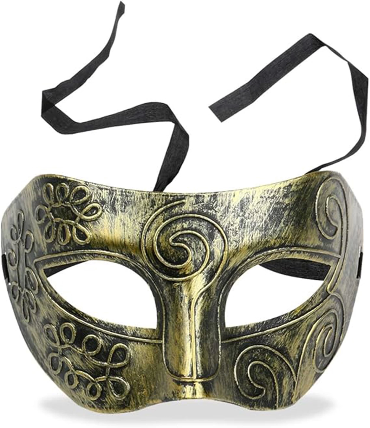 Altın Eskitme Yüz Maskesi - Antik Tarz Balo Maskesi