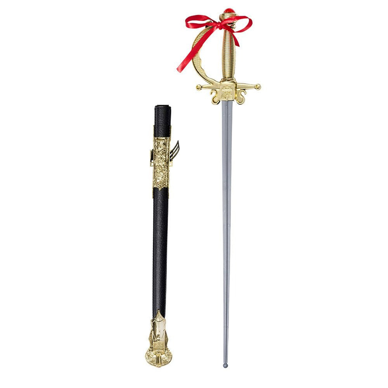 Altın Renk Kabzalı Zararsız Oyuncak Şövalye Kılıcı – 68 cm