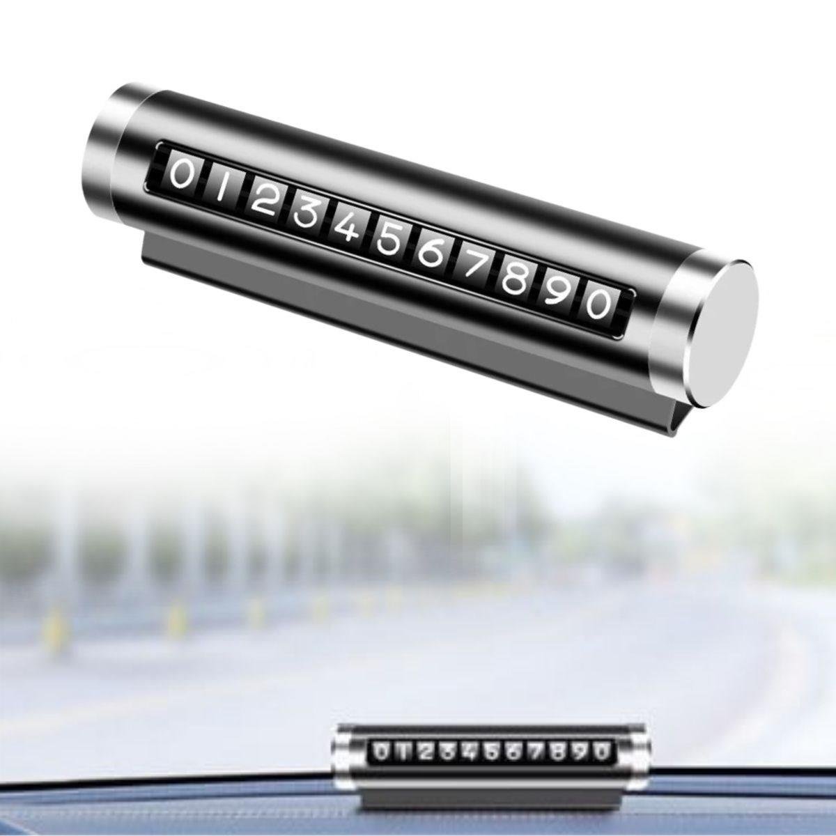 Alüminyum Kasa Siyah Renk Çevirmeli Araç Içi Telefon Numaratörü Park Oto Numaratörü (4620)