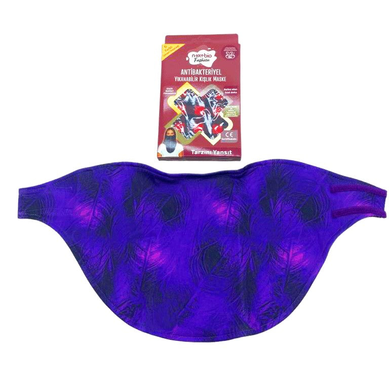 Anti̇bakteri̇yel Yikanabi̇li̇r Kişlik Maske Renkli̇ Desenli̇ Kumaş