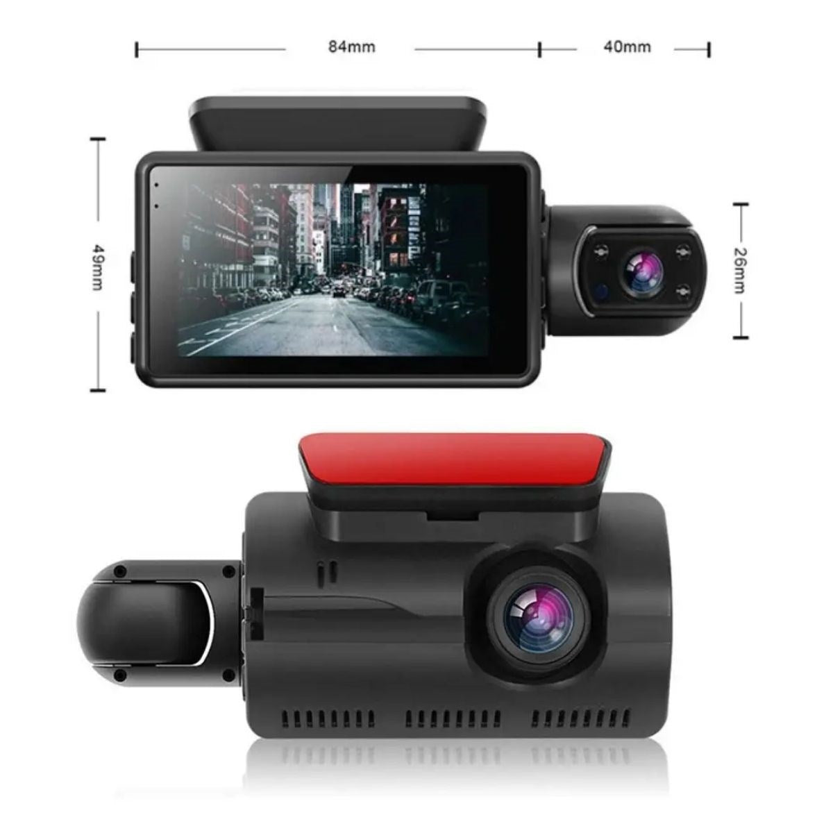 Araç İçi &amp;amp; Dışı Çift Lensli WiFi Kamera – 1080P HD,Gece Görüşlü, G-Sensörlü DVR Dashcam