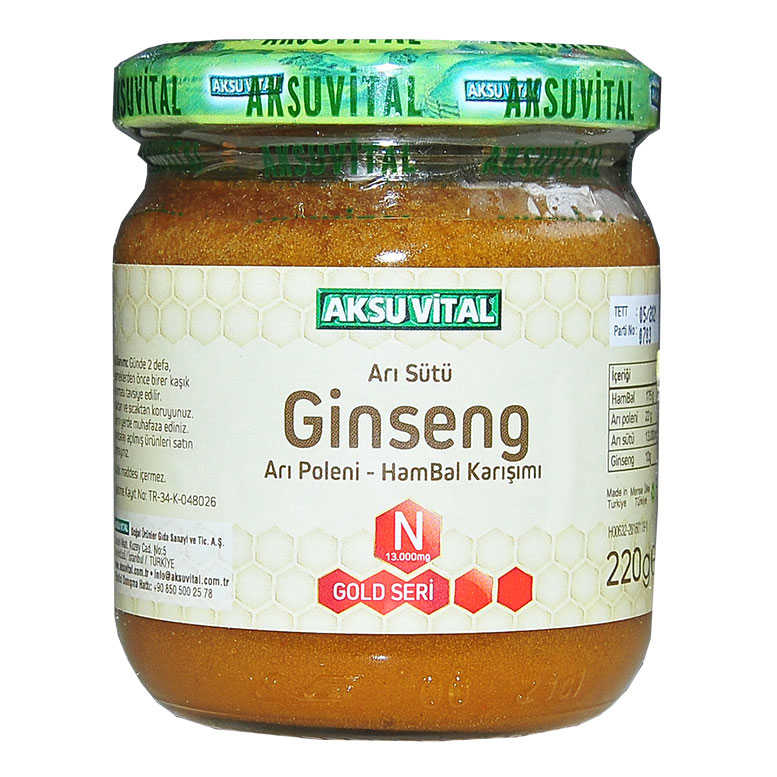 Arı Sütü Ginseng Polen Bal Karışımı 220 Gr