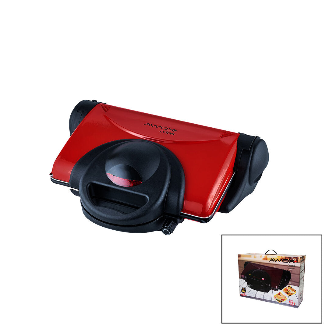 AWOX ORİON  KIRMIZI   8 DİLİM  ELEKTRİKLİ  TEFLON TOST MAKİNESİ  -  180° IZGARA   6 KADEME ISI AYAR