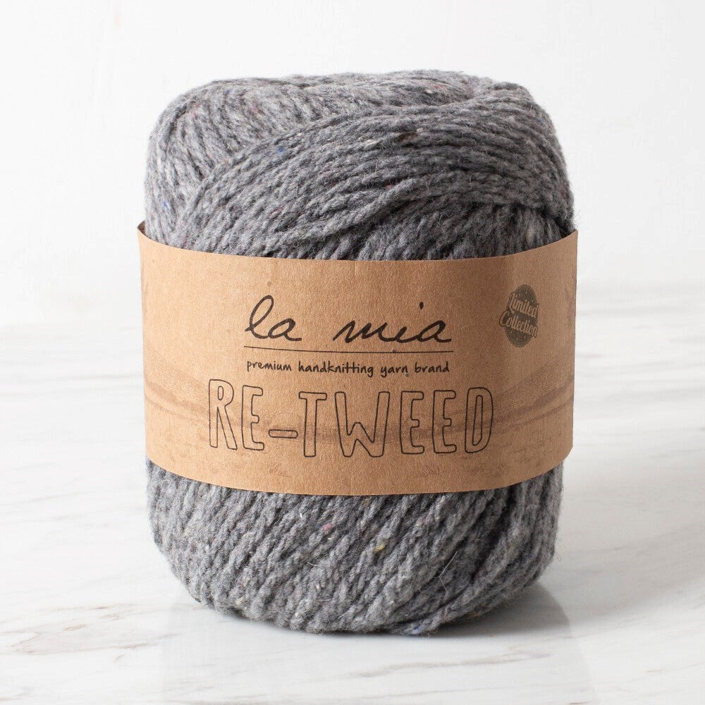 La Mia Re-Tweed Gri Melanj El Örgü İpi - L149 - 34404