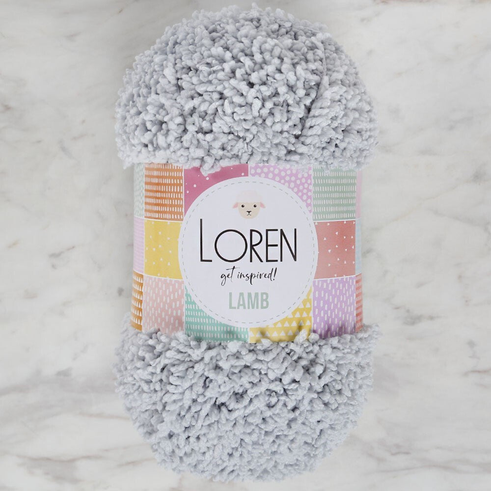 Loren Lamb Açık Gri El Örgü İpi - R044