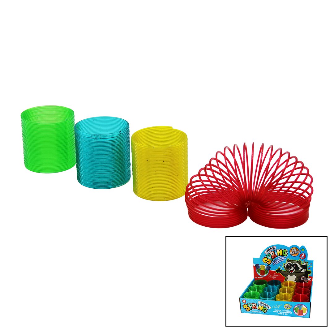 Baskisiz   Stres Yayi  Eğlenceli̇  37 Halka  Renkli̇ Plasti̇k