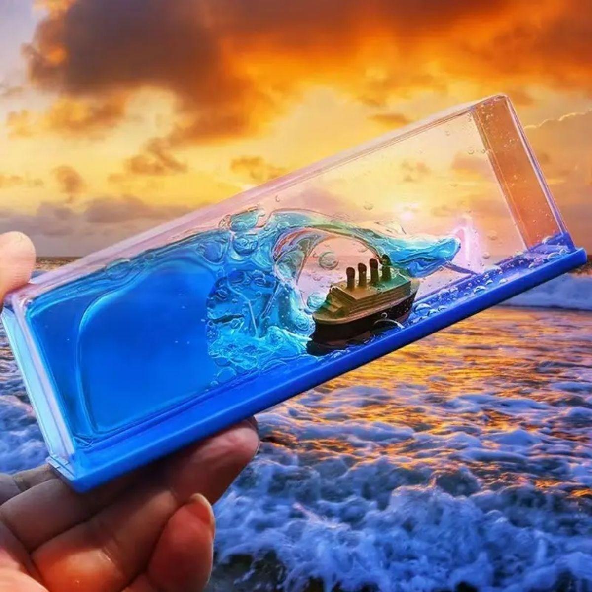 Batmayan Gemi Hediyelik Dekoratif Ev ve Ofis Hediyesi Özel Aşk Gemisi (4620)