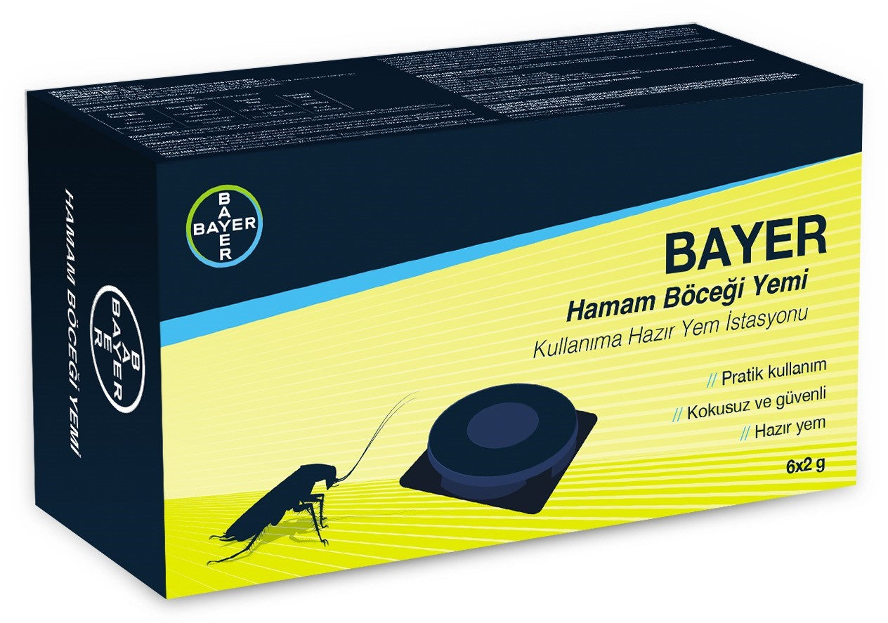 Bayer 6 Parça  X 2Gr Hamam Böcek Yemi Plastik İstasyon - Yapışkanlı