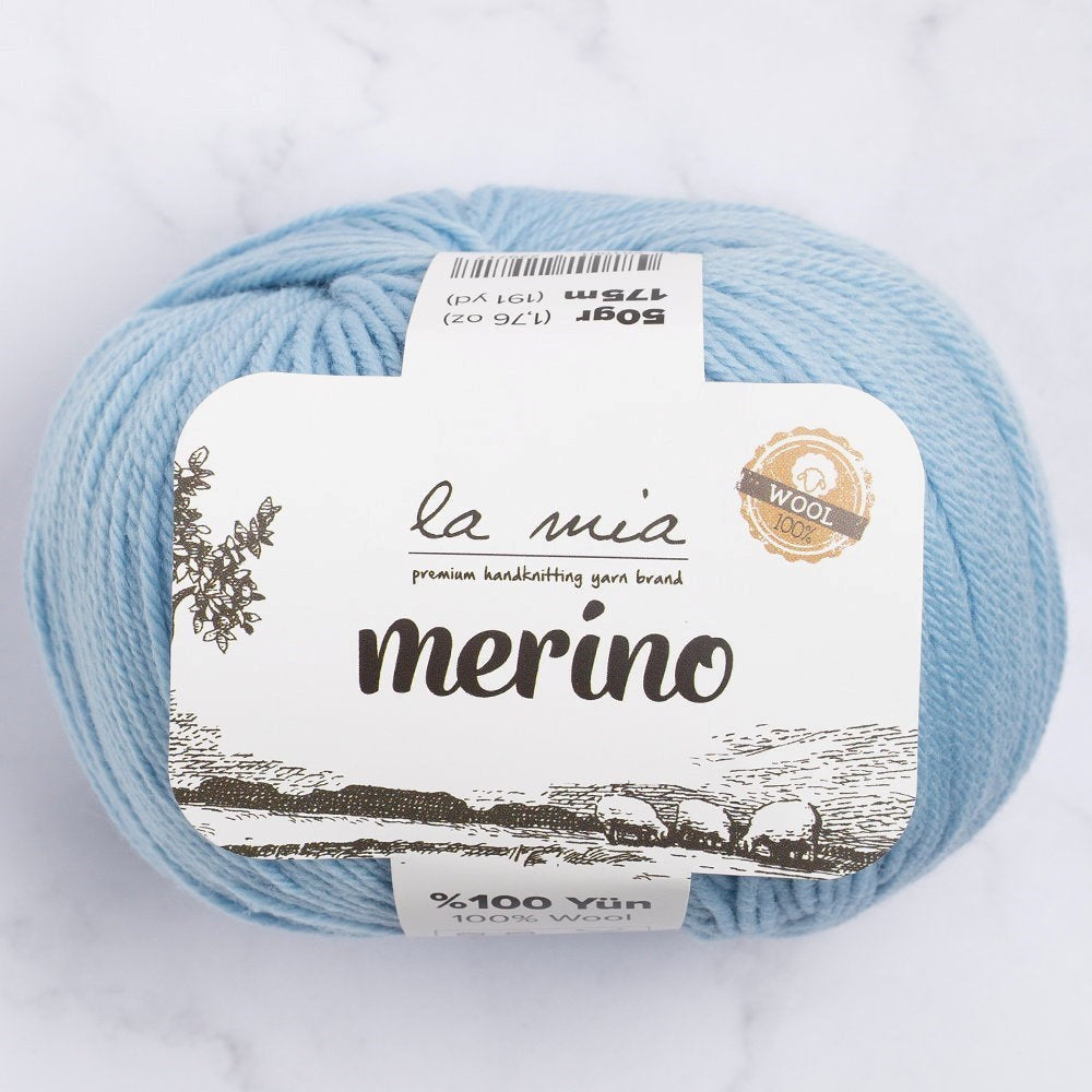 La Mia Merino Mavi El Örgü İpi - L095 - 33784