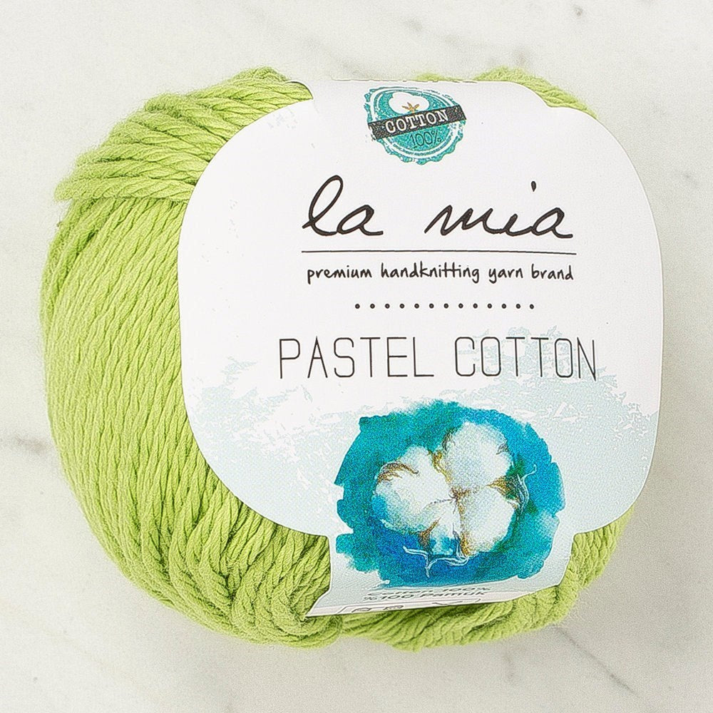 La Mia Pastel Cotton Fıstık Yeşili El Örgü İpi - L186 - 33960