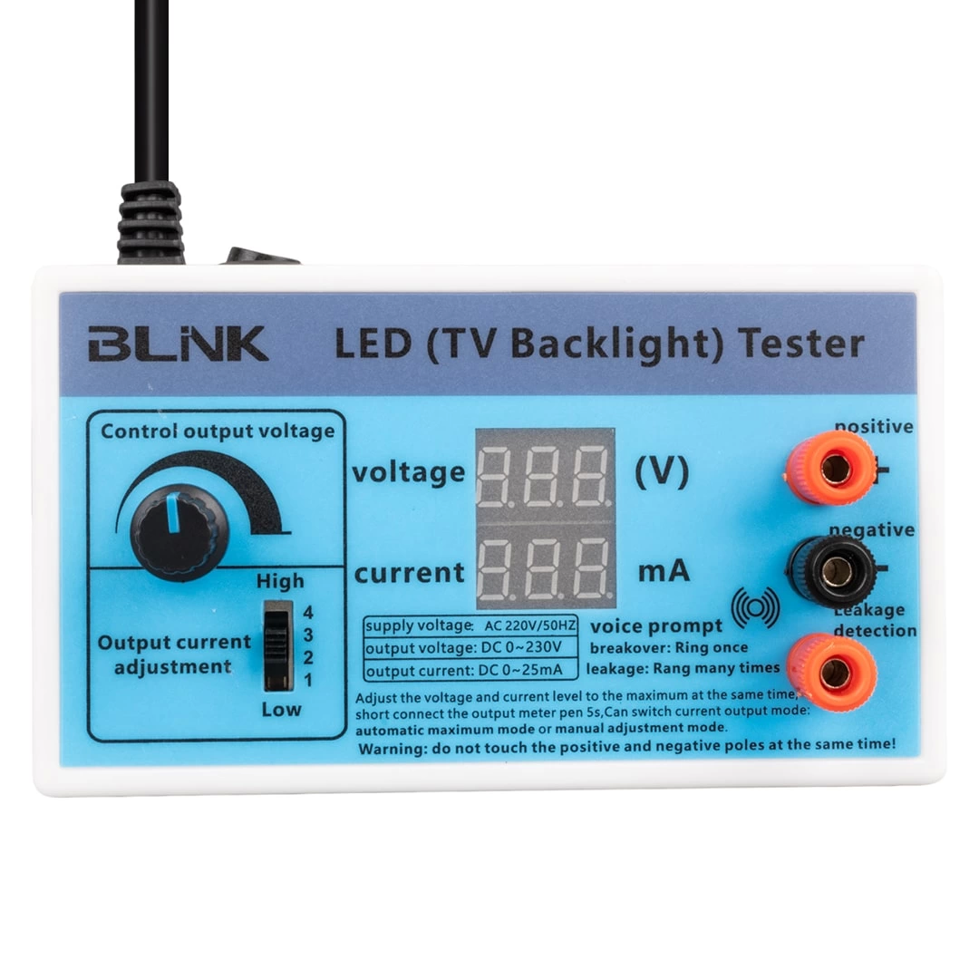 Blink Led Tv Backlıght Voltaj-amper Ölçer Output 0-230v Sesli Test Cihazı