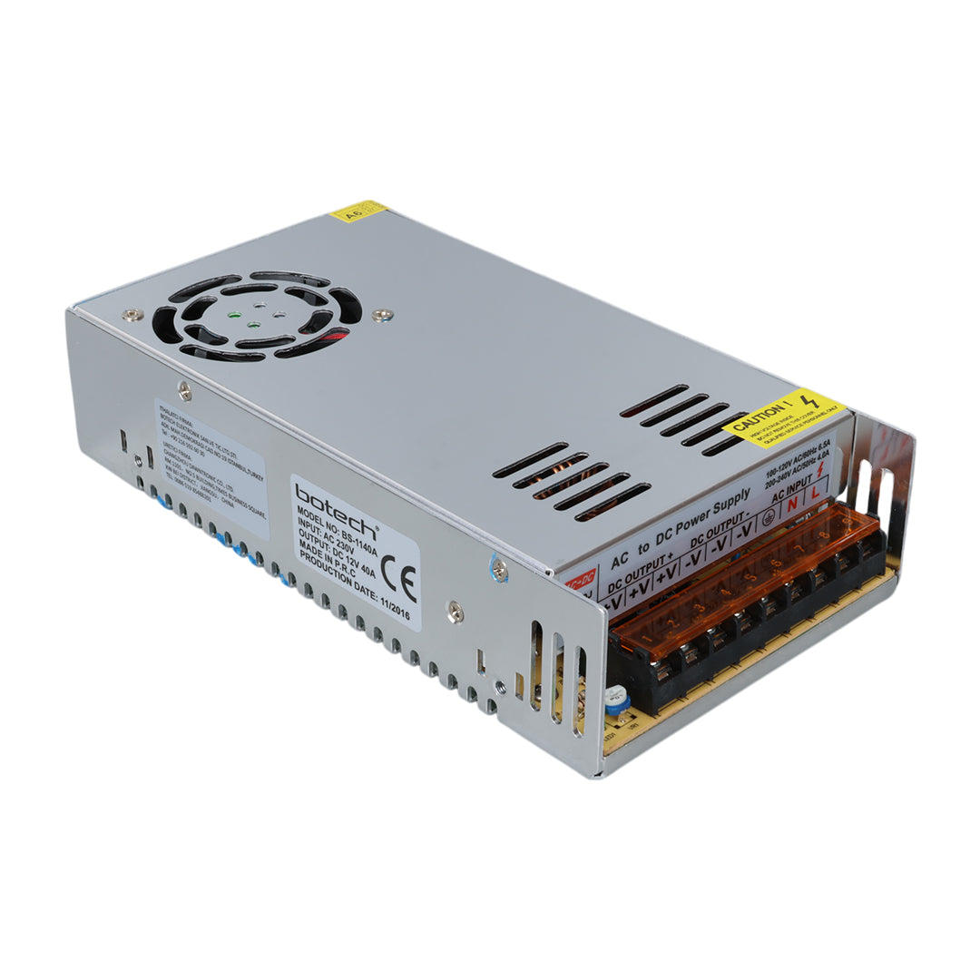 Адаптер Botech Bs-1140a 12 В - 40 А, 480 Вт, металлический корпус 